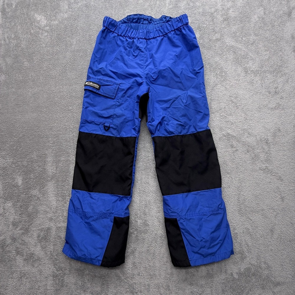 Columbia Ski Pants Boys 10-12 Blue Colorblock Ski‎ Salopettes Elastic Waist